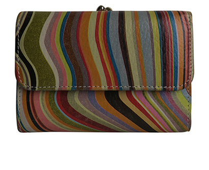 Striped wallet, front view